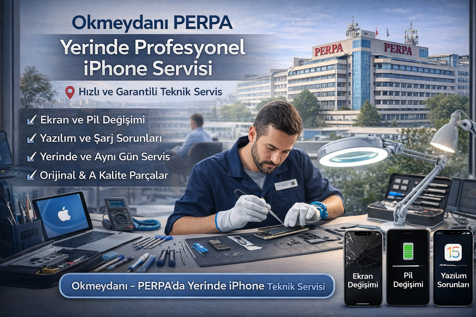 Okmeydanı PERPA Yerinde Profesyonel iPhone Servisi
